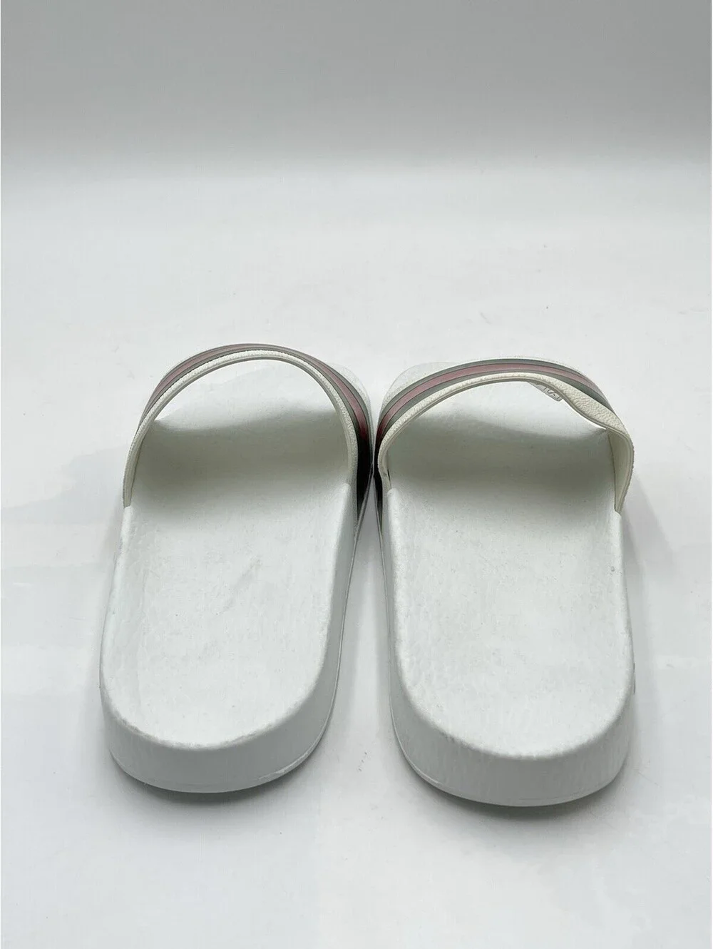 Gucci Pursuit pool slides green and red web strap Size 7 UK